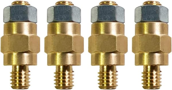 3/8\"-16 Messing Stud Side Post Batteriterminal Bolt, Standard Batteri Side Post Forlænger Stud til GM, Pakke med 4
