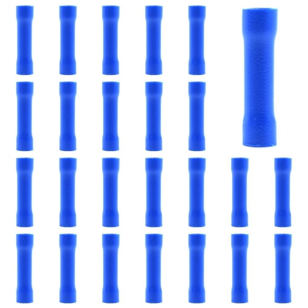 100 blå isolerade butt skarvtråd Crimp Connectors - Elektriska terminaler