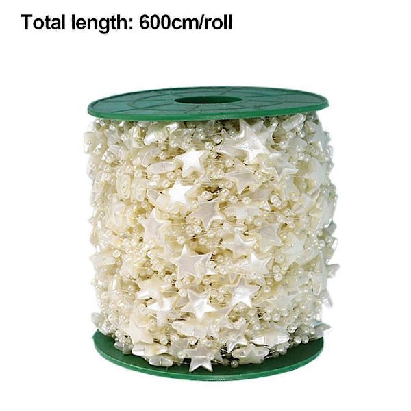 Juletræsperler Kunstige perler Perlekæde Perlebesatte kanter til bryllup Jul og ferie DIY forsyninger style 2
