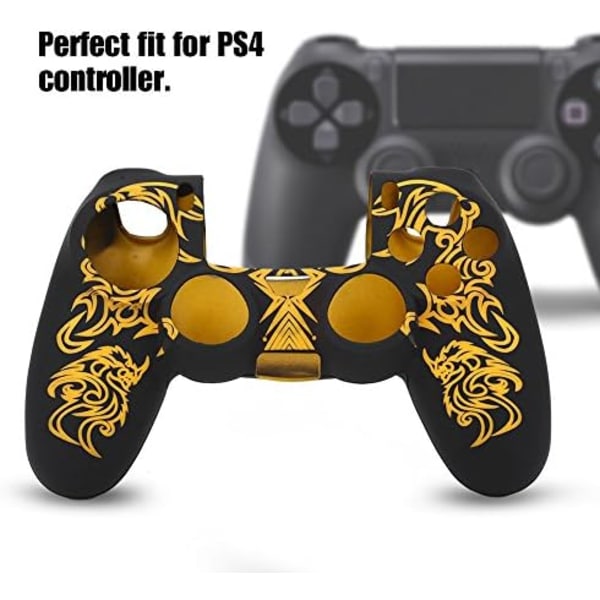Silikone Controller Skin til PS4, Silikone Beskyttelsescover Anti-Slip Gaming Controller Case Erstatning til PS4 Gamepad Controller Skin Cover