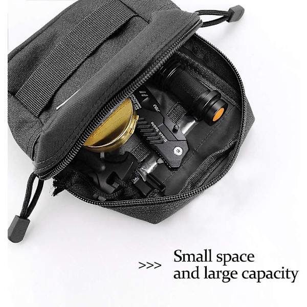 2-pack Molle-fickor - Taktiska midjeväska med D-ringkrokar