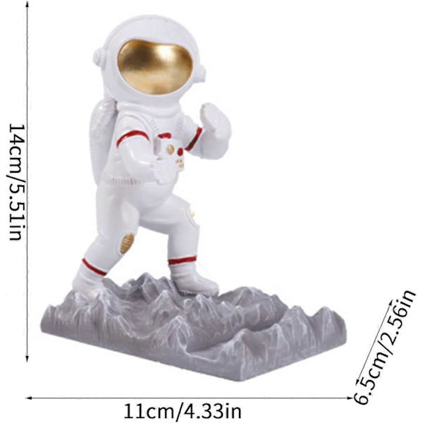 Astronaut Figur Telefonholder Universal Sød Astronaut Telefonholder til Mobiltelefoner Tablets Skrivebord Håndværk Gaver til Værelsesindretning