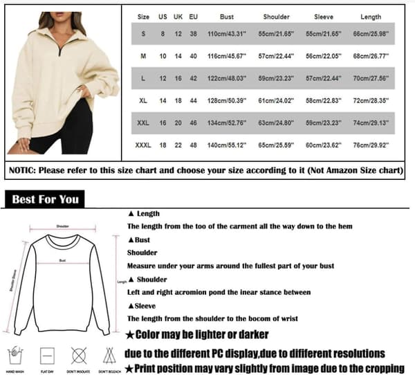 Dam hösttröjor Oversized Halv Zip Pullover Långärmad Sweatshirt Quarter Zip Trendig Hoodie Outfits För Tonåring m0 pink X Large