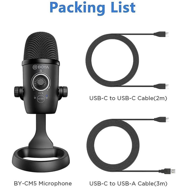 USB Kondensatormikrofon Datamaskin Laptop Mobiltelefon Konferanse Stemmechat Mikrofon