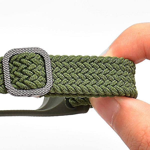 Joustava Nylon Solo Loop Säädettävä Ranneke Xiaomi Mi Band 5 / Band 6 / Band 7 Urheilu Joustavat Hihnat Colorful Green