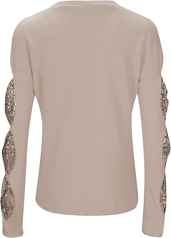 Pailletter Sløjfe Crewneck Jumpere Elegante Pullover Bluser til Kvinder