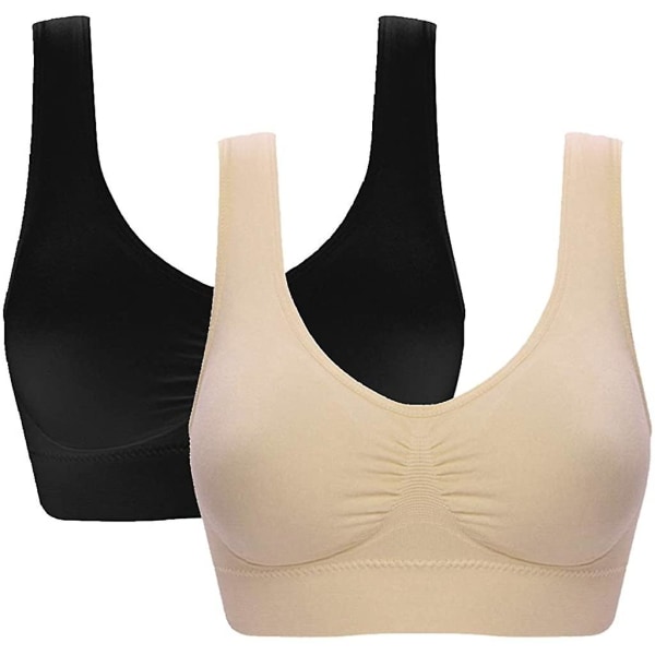 Komfortabel trenings-sports-BH for kvinner, lett støtte, sove-BH XL