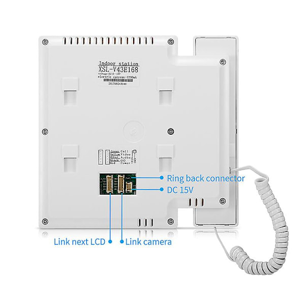 Video Ringeklokke Kamera Visuell Intercom Nattsyn Toveis Intercom Video Dørtelefon Video Dørtelefon Anrop 168 m4