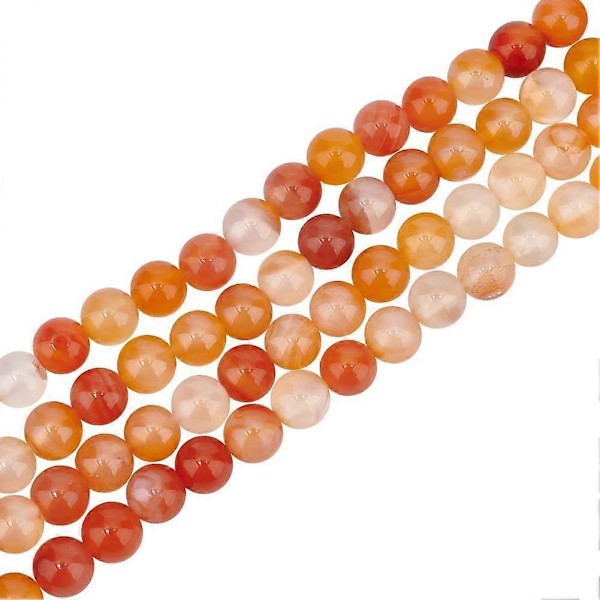 98 st 8mm Naturliga Röda Agatpärlor Naturliga Sardonyx Pärlor