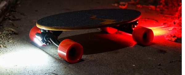 Led Skateboard Lights - Led Longboard Lights Front And Back Usb Rechargeable. Ideal Electric Skateboard Lights Kit. 2 Usb Cables And 2 Strap Included.