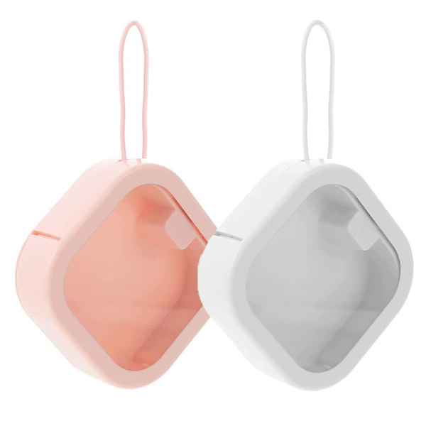 Bärbar hårsnodds hållare hårsnodds arrangör liten hår accessoarer förvaring små föremål arrangör för flickor kvinnor (rosa+vit 2-pack) Pink White 2 Pack