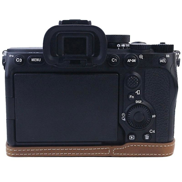 PU-nahkainen kameran pohjakotelo, suojaava puolikotelo Sony A7M4/A1/A7S III/A7S3/A7R5 -kameroille Brown