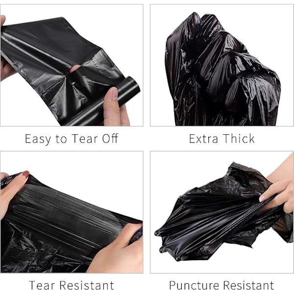 Sopåsar, Sopsäckar, 150-pack 4 Gallon [Extra Tjocka][Läckagesäkra] Sopåsar Sopsäckar för Hem Kontor Papperskorg