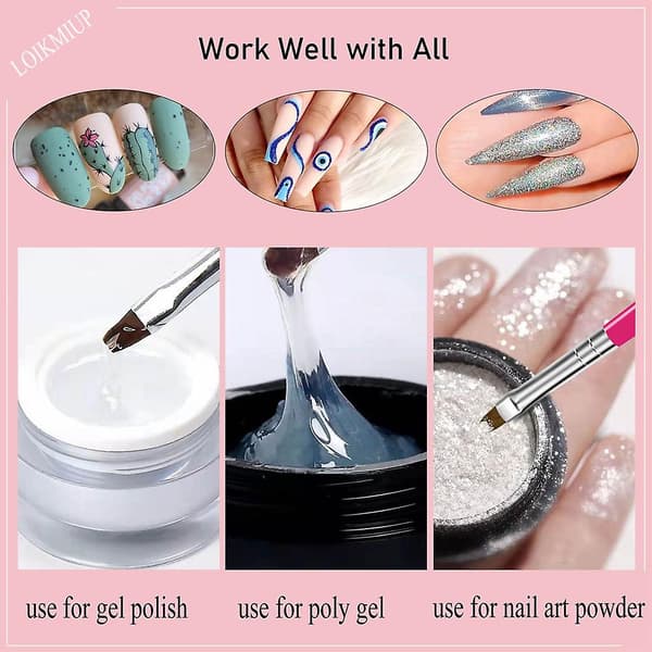 Nagelkonstpenslar, för nagelkonst och detaljerad ansiktsmålning Style 4