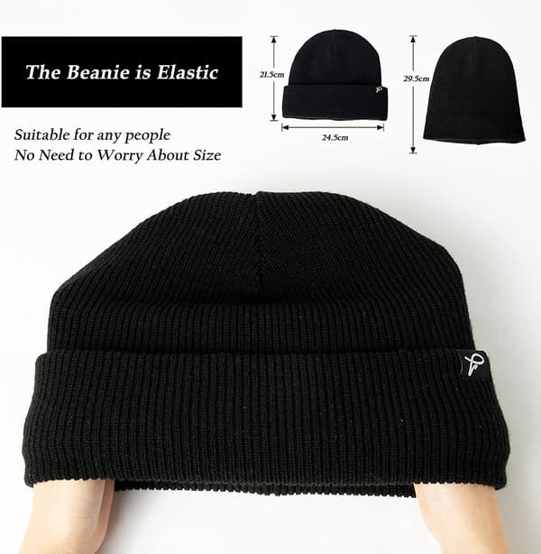 Unisex Vinter 100% Vattentät Yetsye Kallväder Mössa Black