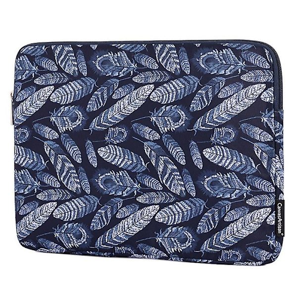Notebook taske til 12~15 tommer bærbar computer, blade mønster beskyttende cover lynlås etui For 12 inch Laptop