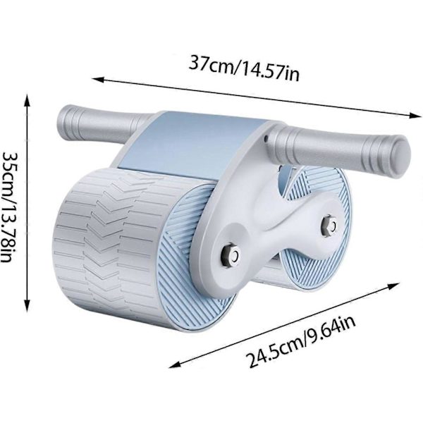 Ab Roller Træningsudstyr Automatisk Tilbagespring Abdominal Hjul AB Roller Core Træningsudstyr ABs Roller Hjul Gym Tilbehør Træning Hjemme Grey