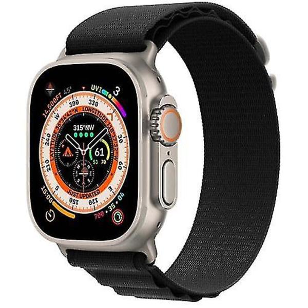 Alpine Loop -urheilunauha Apple Watch Ultra 49 mm:lle, sarjat 8, 7, 6 ja SE balck 42 to 49mm