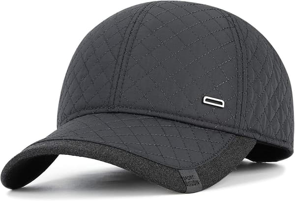 Vinter Basebollkeps Med Öronlapp Trooper Trapper Hat Bomber Hat Termisk Ull Basebollkeps Utomhus Sportkeps Grey