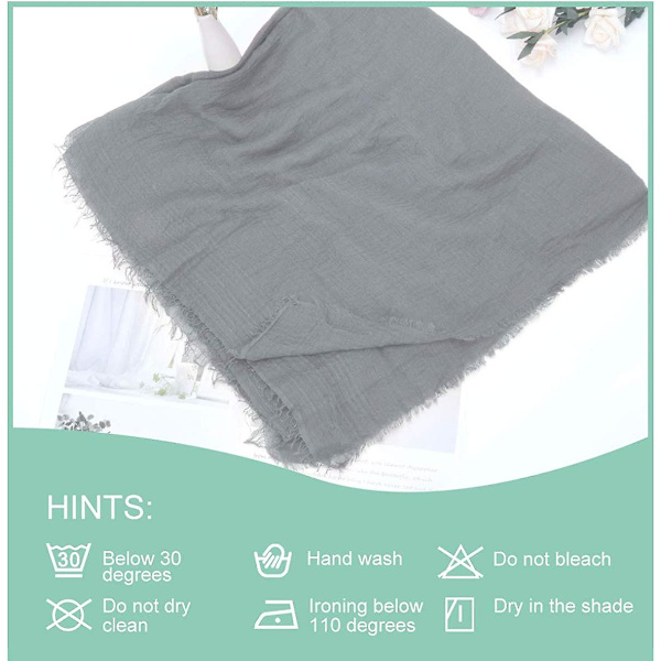 Kvinnors Olaof Scarf Bomull Linne Chic Dam Solid Färg Mjuk Scarf Stor Lång Wrap Sjal Scarves,180100cm Grey