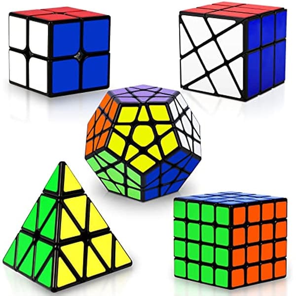 Speed Cube Sett  Puzzle Cube  Magic Cube 2x2 4x4 Pyraminx Pyramide Megaminx Fenghuolun Puzzle Cube Leke Gave Til Barn Voksne  Pakke Med 5