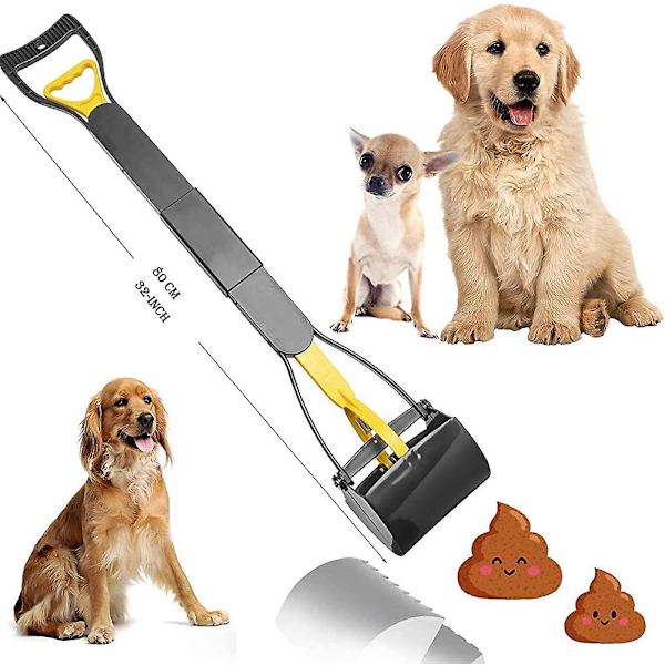 60 cm hundbajsspade med påsar, robust avfallsuppsamlare, enkel hävstång för alla husdjur