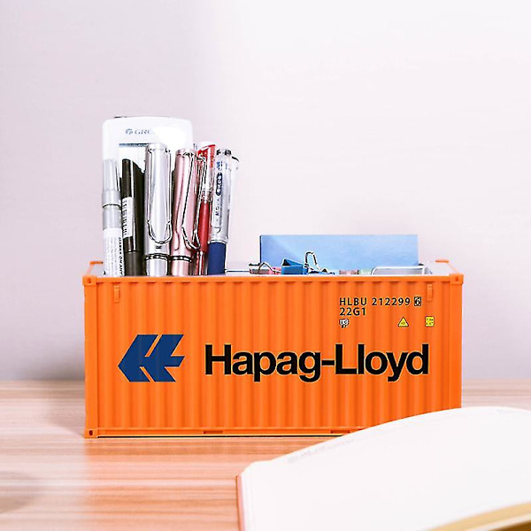 20ft Mini Skibscontainer Model Legetøj Cargo Container Maritimo Die-Cast Container Skibsboks Penholder Kontorgaver Tilpasset Logo HPL 30 Pen holder