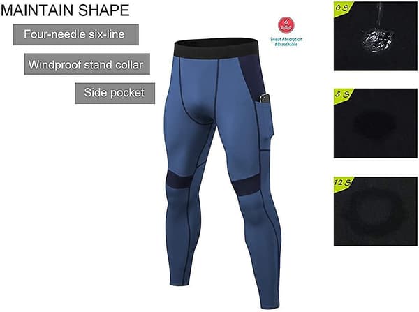 2-pak Løbe Leggings til Mænd Cool Dry Kompressionstights til Mænd Base Layer