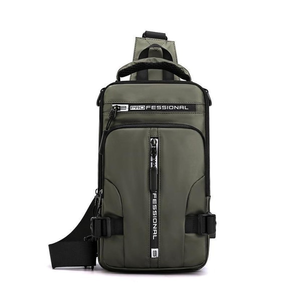 Miesten monitoimiset crossbody-laukut USB-latausportilla green