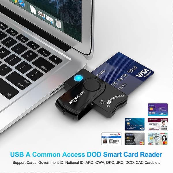 USB3.0 skattefil IC smartkortleser SD/TF/SIM-kort multifunksjonsleser