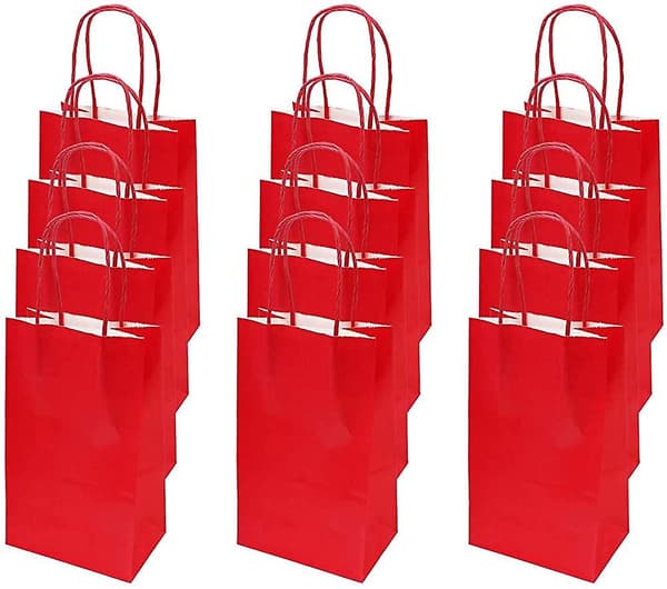 12 st presentpåsar, presentpåsar av papper av hög kvalitet, för fest, examen