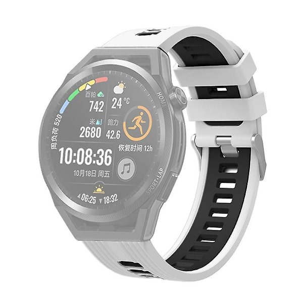 20mm Silikon Sportsreim For Galaxy Watch4/5/6 40mm 44mm/Watch6 Classic 43mm 47mm/Watch 5 Pro 45mm White Black