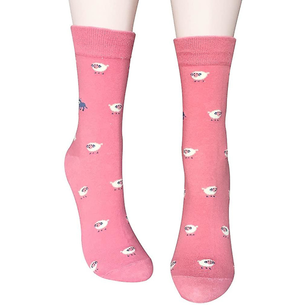 5 paria naisten söpöjä sukkia Kawaii kissa koira eläinkuvio puuvilla talvisukka