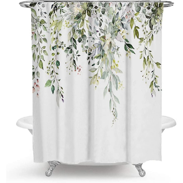 Suihkuverho, homeenkestävä, vedenpitävä, polyesterikangas, kukka-aihe, kasvi, 180 x 180 cm 180 x 180 cm Floral 1