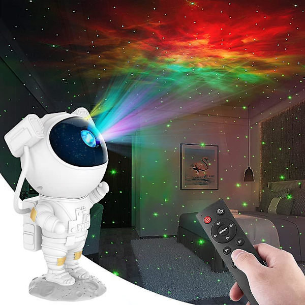Astronaut Stjerneprojektor Galaxy Natlys Rumprojektor Stjerneklart Nebel Loft LED Lampe Med Timer Og Fjernbetjening