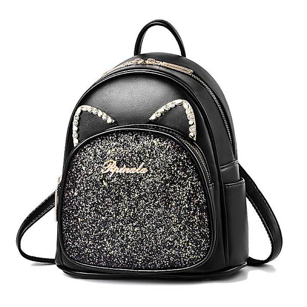 Ryggsäck Dam Mode Fritid Resa Student Ryggsäck Messenger Bag Business Ryggsäck Flerfärgad Valfri black