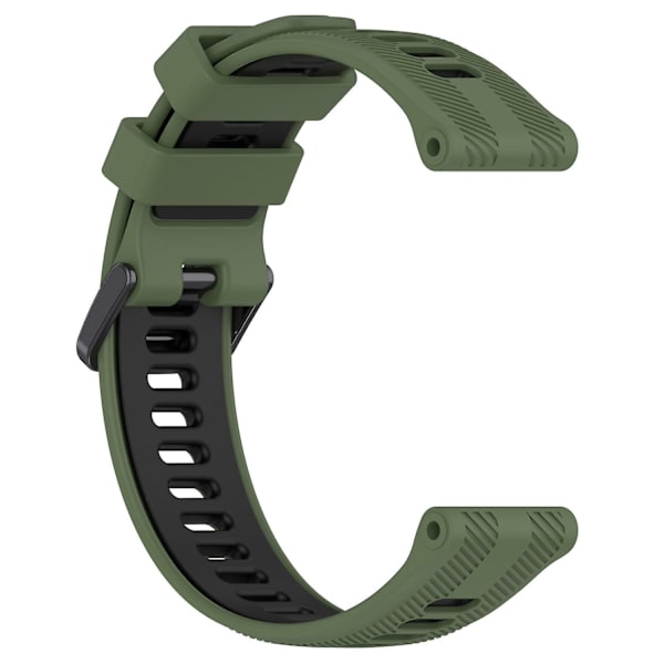 22mm Tvåfärgad Rem i Twill-väv i Silikon till Garmin Forerunner 965/955/945/935/745 Army Green Black
