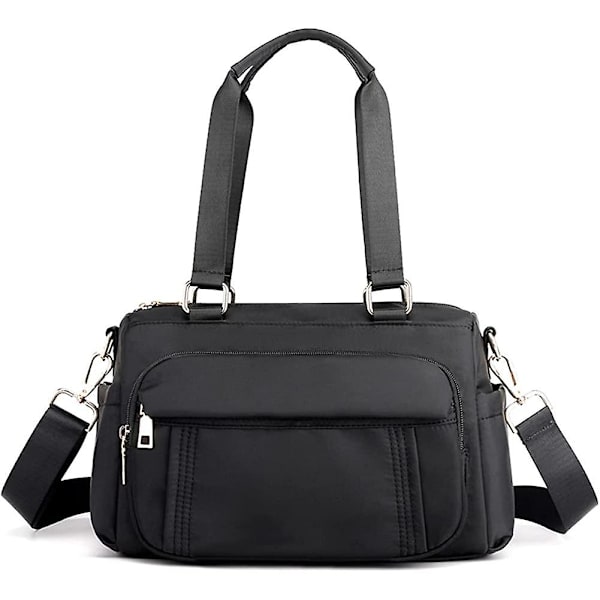 Kvinnlig handväska vattentät nylon topphandtag crossbody väska multi fickor axel