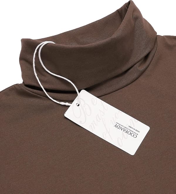 Turtlenecktröja för män, slim fit, långärmad
