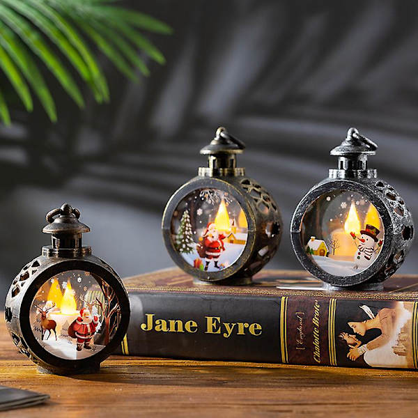 Juldekoration Flamlösa Flimrande Ljus, Batteridrivna LED-Ljus$Flimrande Flamlösa Pelarljus, Batteridrivna Varm Ljus Ljus, För Bronzed Snowman S