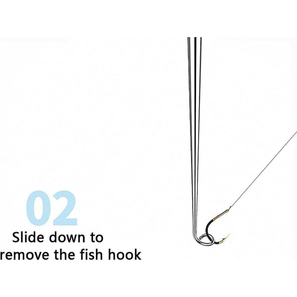 2 delar rostfritt stål, fiskkrokborttagare, fisketillbehör, borttagningsverktyg för fiskekrokar