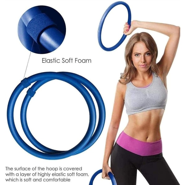 2 st Arm Hoops, Uppgraderad Mini Hula Hoop Set Med Skumöverdrag, Innerdiameter 28,5 cm, 0,3 kg Var, För Effektiv Armträning Blue