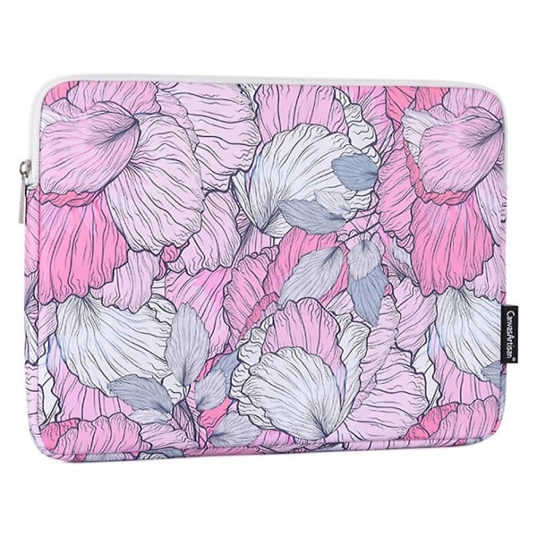 Blommig PU-läder Notebook-väska för 11~15-tums bärbar dator, fodral med liten väska For 13 inch Laptop