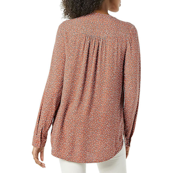 Kvinnors långärmade vävda blus Style 3 XL