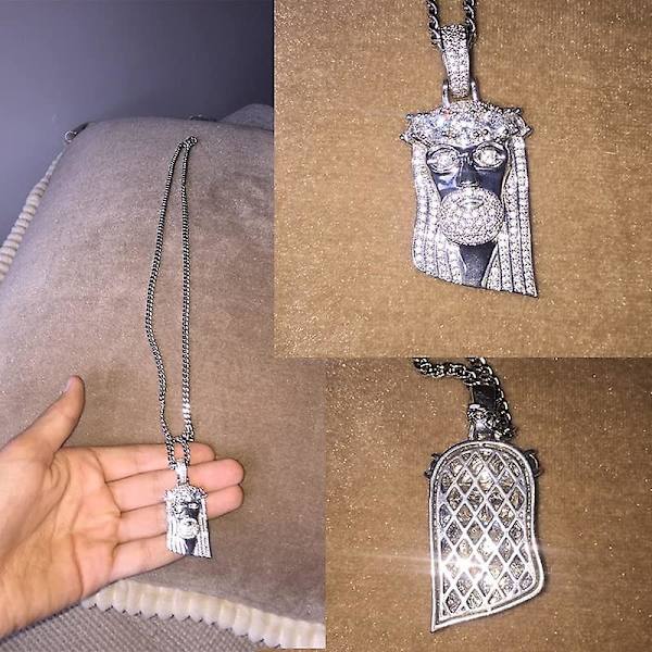Herre Hip Hop Rapper Populær Smykke Halskæde Cleopatra Religiøs Jesus Portræt Vedhæng Halskæde Til Kvinder Rustfri Stål Kæde