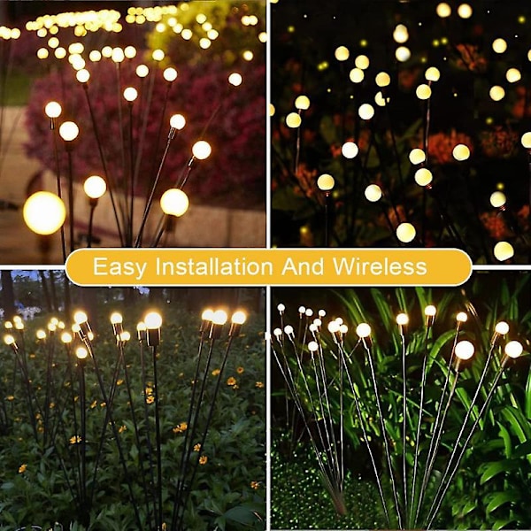 Aurinkopuutarhavalot - 2 kpl Led Aurinkokuhankeittäjävaloja Colorful 8 head