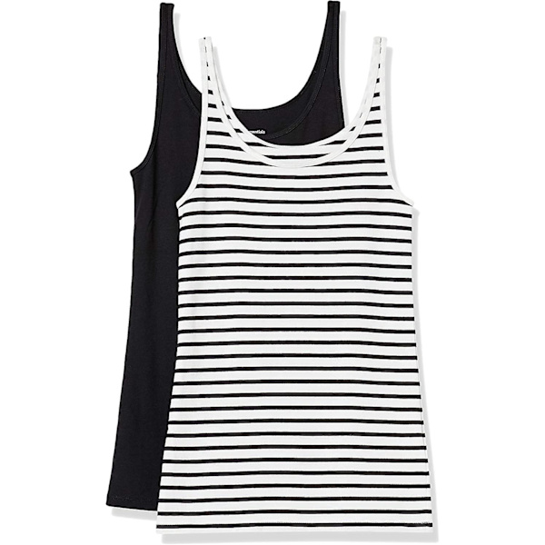 Slim-fit tanktopp med tynne stropper for kvinner, 2-pakning Style 8 M