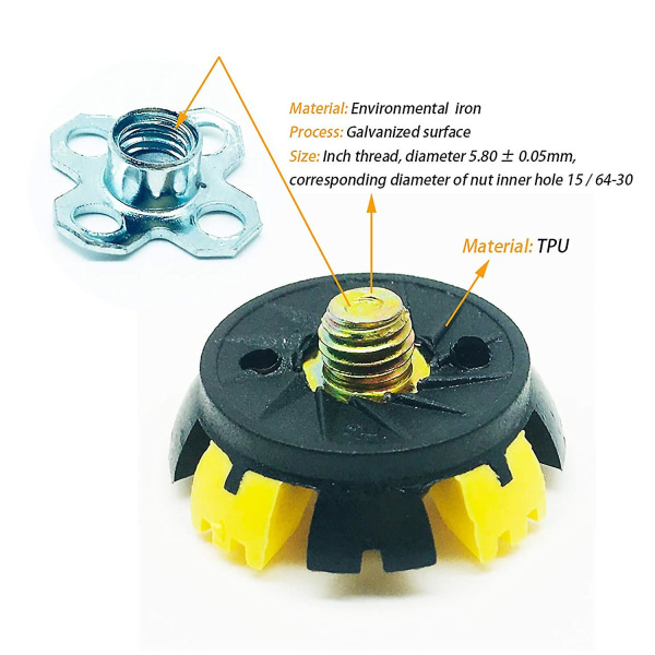 28 st 1/4 tum metallgängade skruvgolfspikar ersättningar skruvgolfdobbar ersättning golfskor spikar skruv enkel installation till golfskor också Su