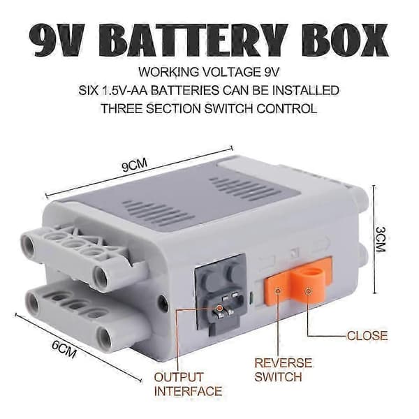Technic Motor Set, 25 delar Power Feature Kit Batteridriven Fjärrkontroll