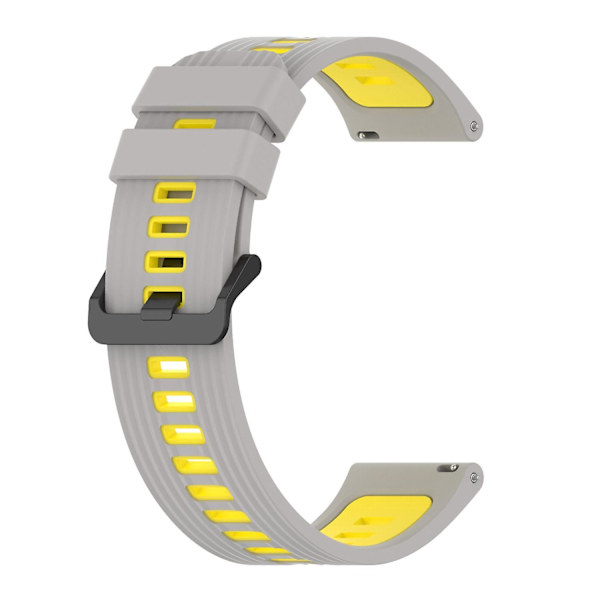 Silikonarmband för Huawei Watch GT/GT 3 46mm /Watch 4/ Galaxy Watch 46mm/Garmin Forerunner 265 Grey Yellow